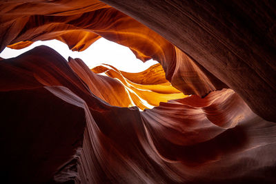 Low angle view of rock formation