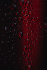 Full frame shot of water drops on glass