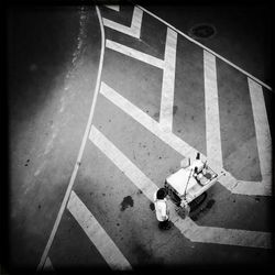 Road marking on road