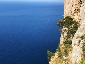 High angle view of sea against sky