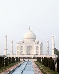 Taj mahal on a cloudy day. india - agra