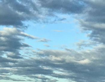 Low angle view of clouds in sky