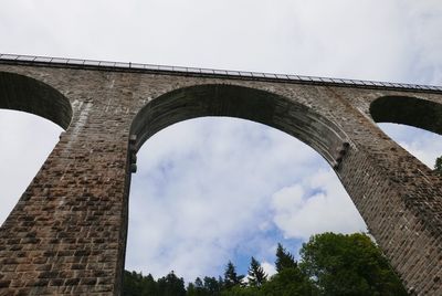 Low angle view of bridge against sky