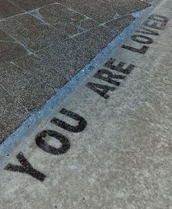 Road sign on road