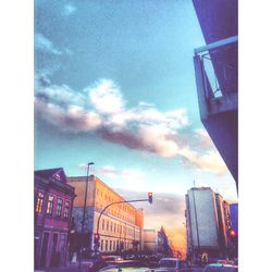 Low angle view of buildings against sky