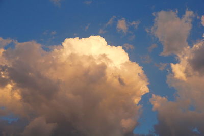Low angle view of clouds in sky
