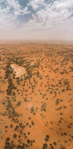 Scenic view of desert against sky