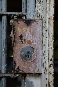 Close-up of old rusty weathered wall