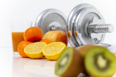 Close-up of fruits on table