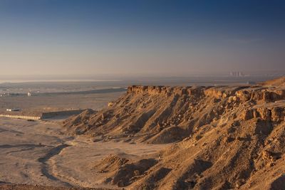 Scenic view of desert against sky