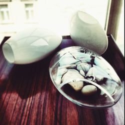 Close-up of food on wooden table