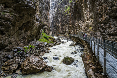 Scenic view of waterfall