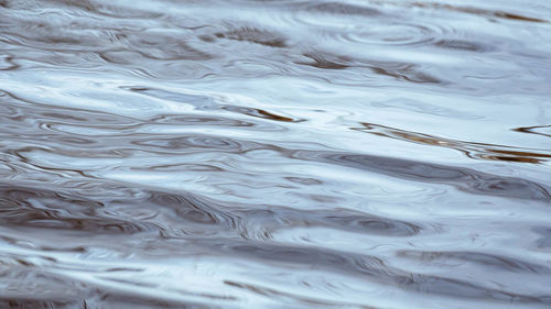 Full frame shot of rippled water in lake