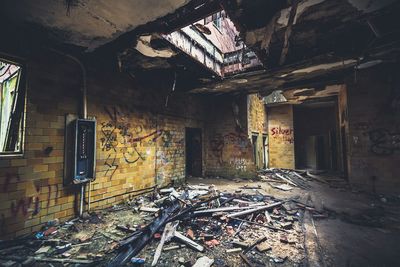 Abandoned and derelict asylum hospital