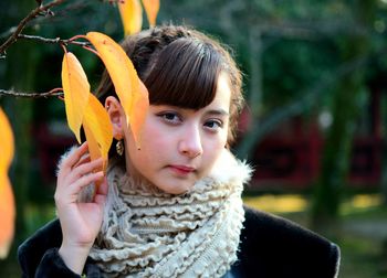 Close-up portrait of a girl