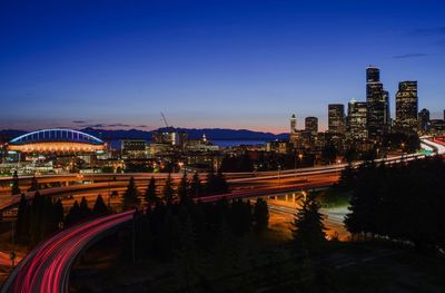 Seattle cityscape at night