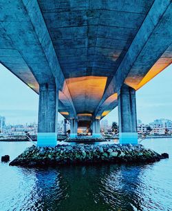 Bridge over river in city