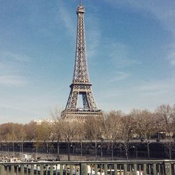 Low angle view of eiffel tower