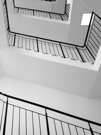 Low angle view of spiral staircase against building