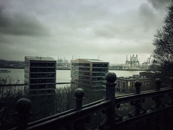 Cloudy sky over city