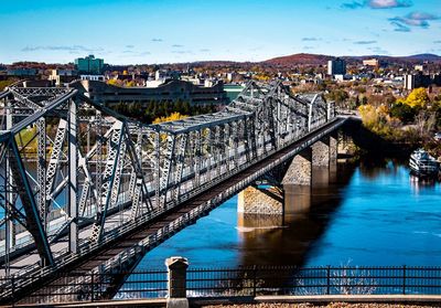 Bridge over river in city