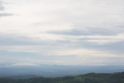 Scenic view of landscape against cloudy sky