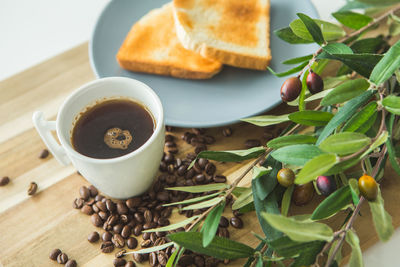 Close-up of food on table