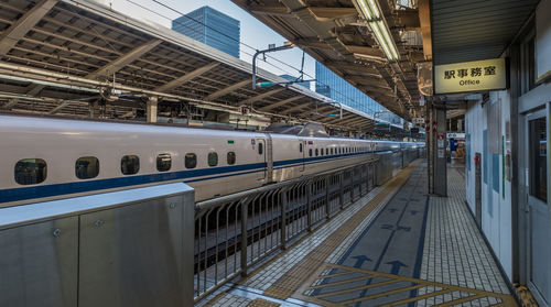 Train at railroad station