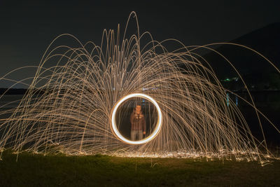 Light trails at night