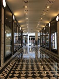 Empty corridor of commercial center