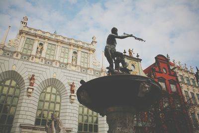 Low angle view of statue of liberty