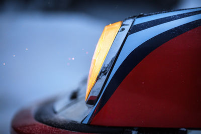 Close-up of car headlight