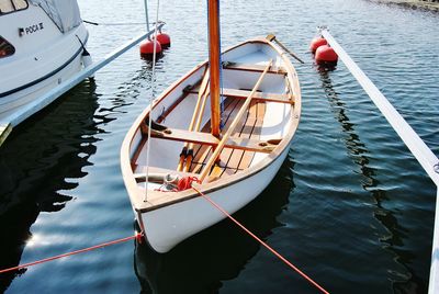 Boats sailing in river