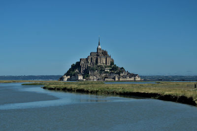 View of mont saint-michel from the waterfront