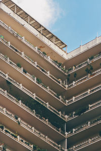 Low angle view of modern building against sky