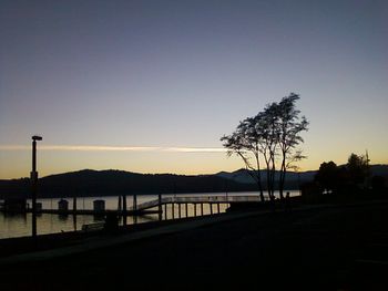 Scenic view of road at sunset