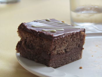 Close-up of pastry in plate