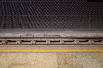 High angle view of railroad tracks