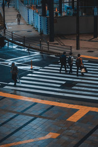 People crossing road