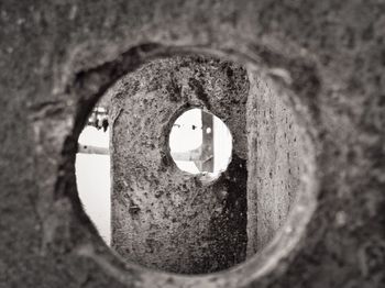 Close-up of hole