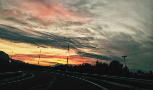 Road at sunset