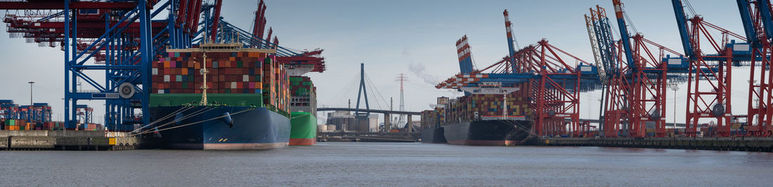 Boats in harbor