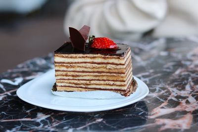 Close-up of cake on plate