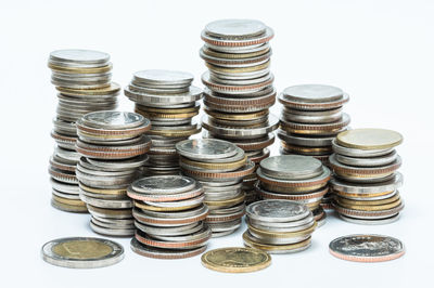 Close-up of coins
