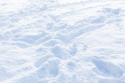 Full frame shot of snow covered land