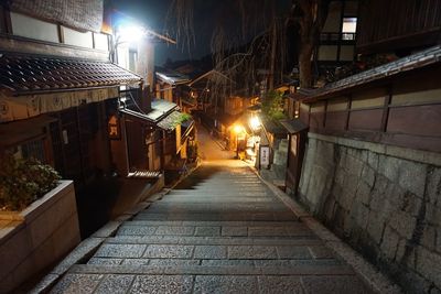 Illuminated city at night