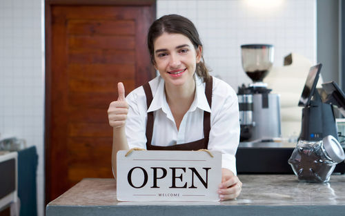 Portrait of a smiling young woman