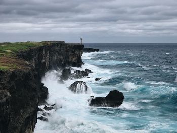 Scenic view of sea against sky