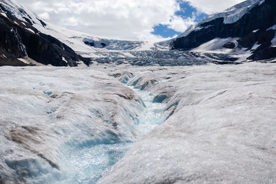 Athabasca glacier at the colombia icefield