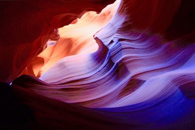 Close-up of rock formations in cave